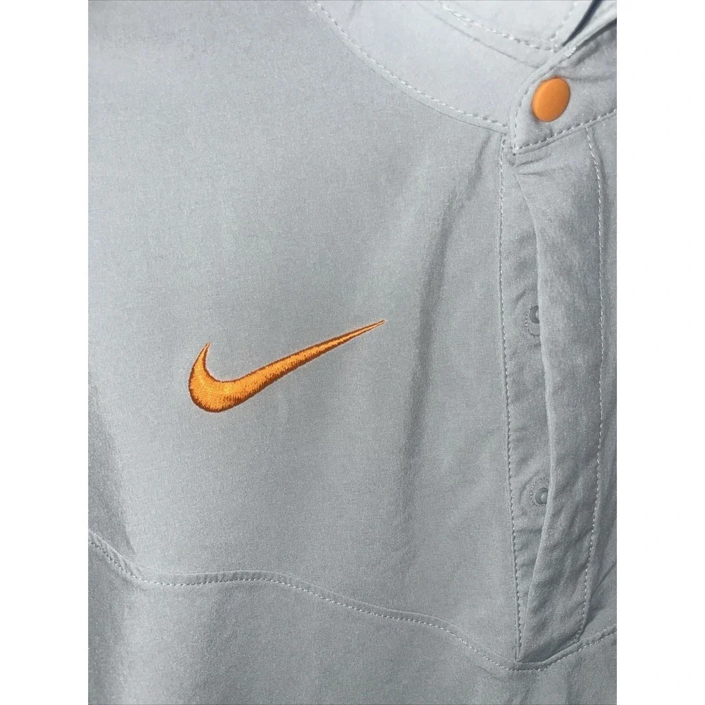 Nike Tennessee Volunteers On-Field Dri-FIT‎ Polo Shirt Mens M Grey Orange NCAA